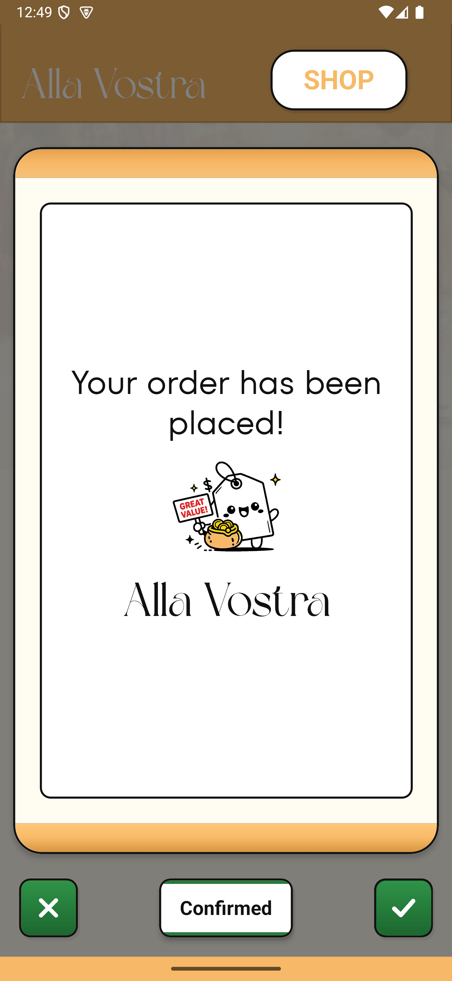 Order Placed Large