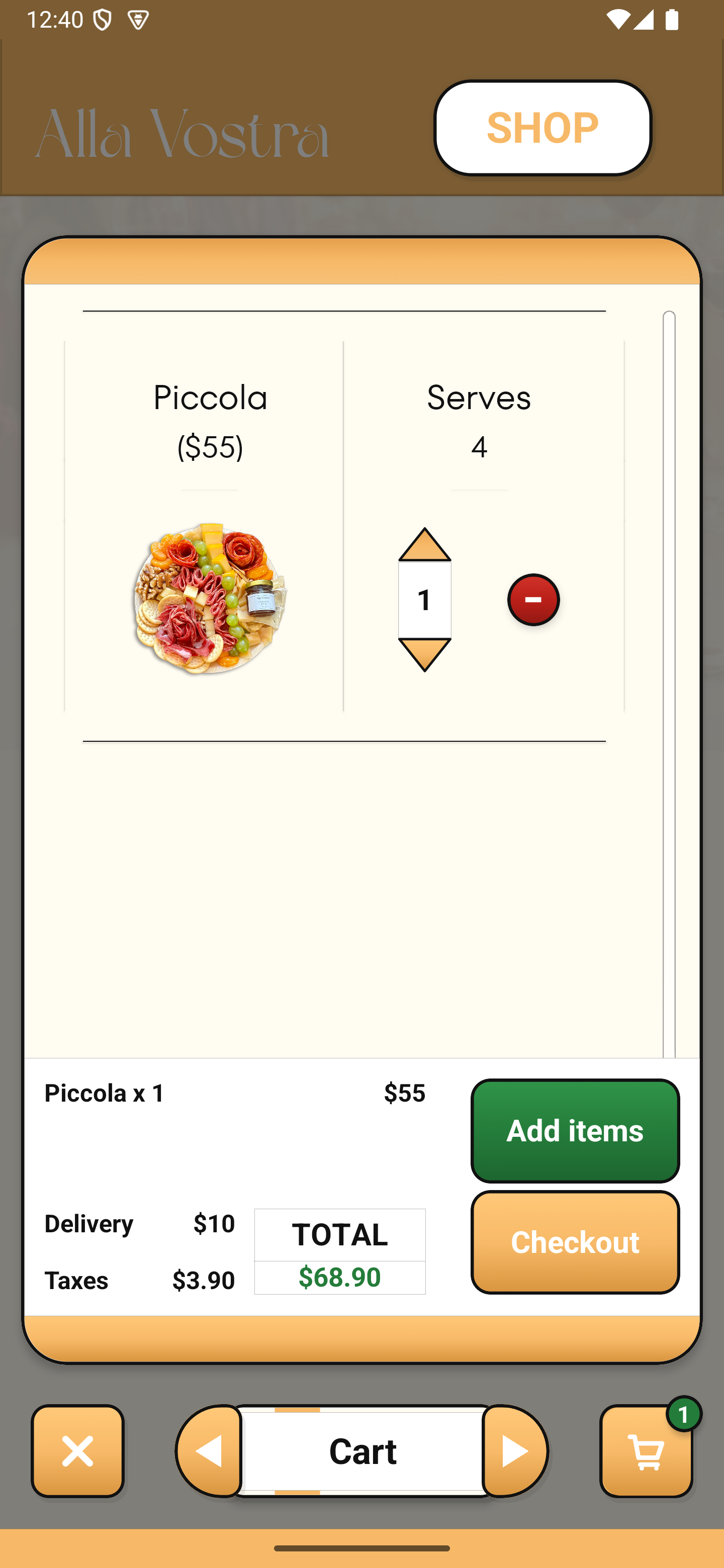 Filled Cart Large