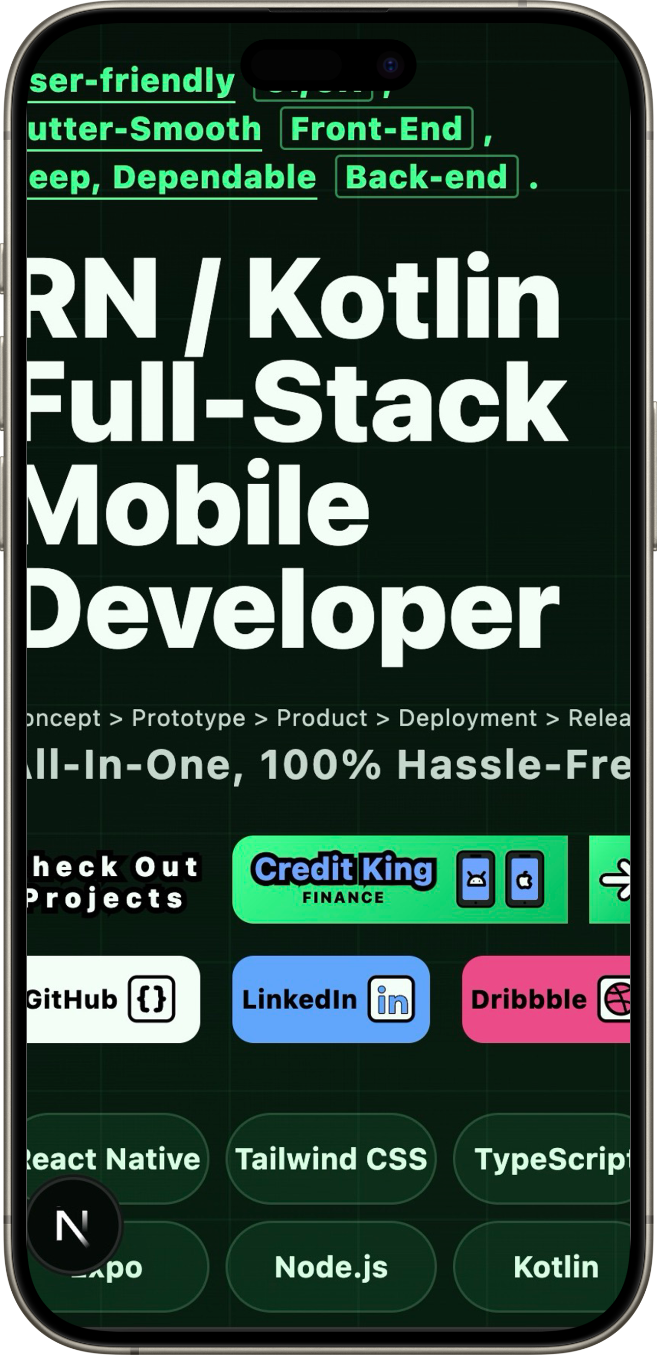 Prahl.dev portfolio portrait screenshot